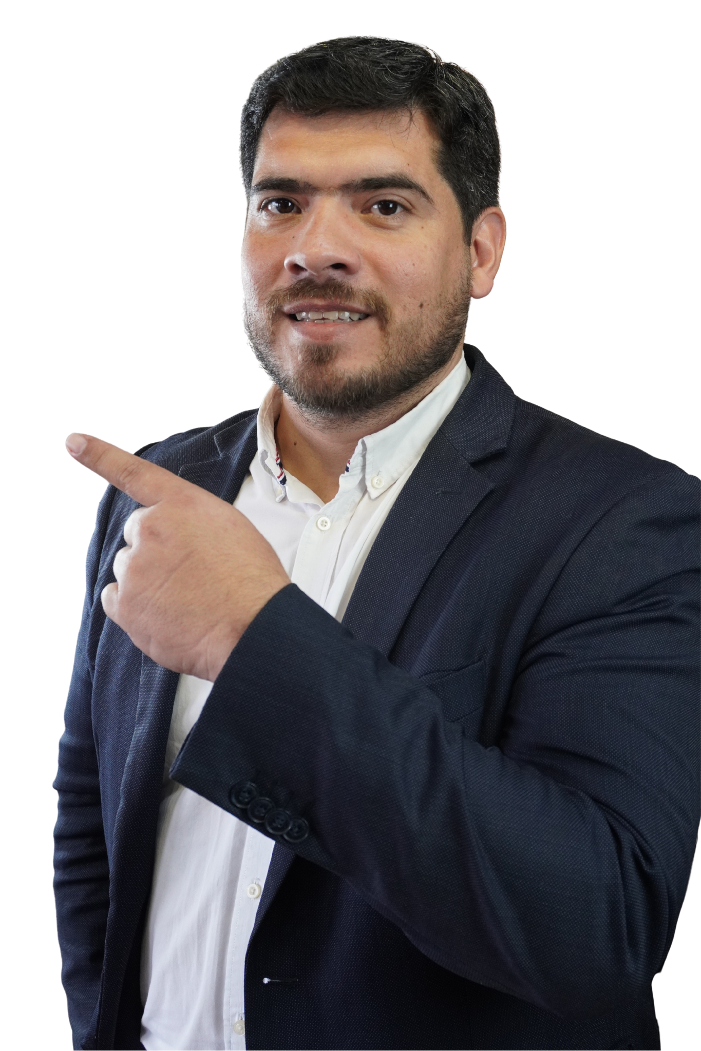 Victor Jara apontando para o evento presencial Aprenda a Precificar